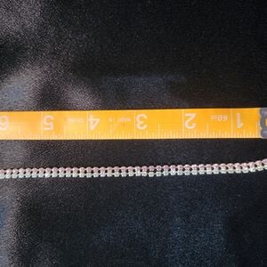 Silver Tennis Bracelet with Delicate Chain and Sparkling Elements